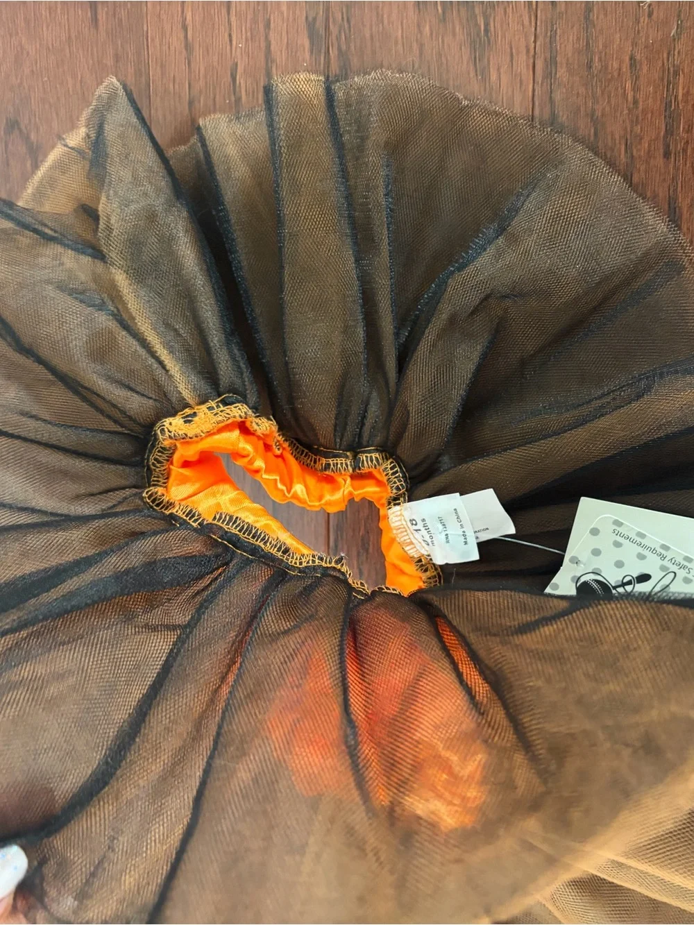 NWT Tulle Baby Halloween Tutu Headband with Orange Flower